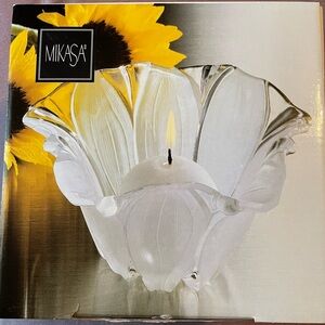 Mikasa Sunflower Frost Votive Holder NIB
